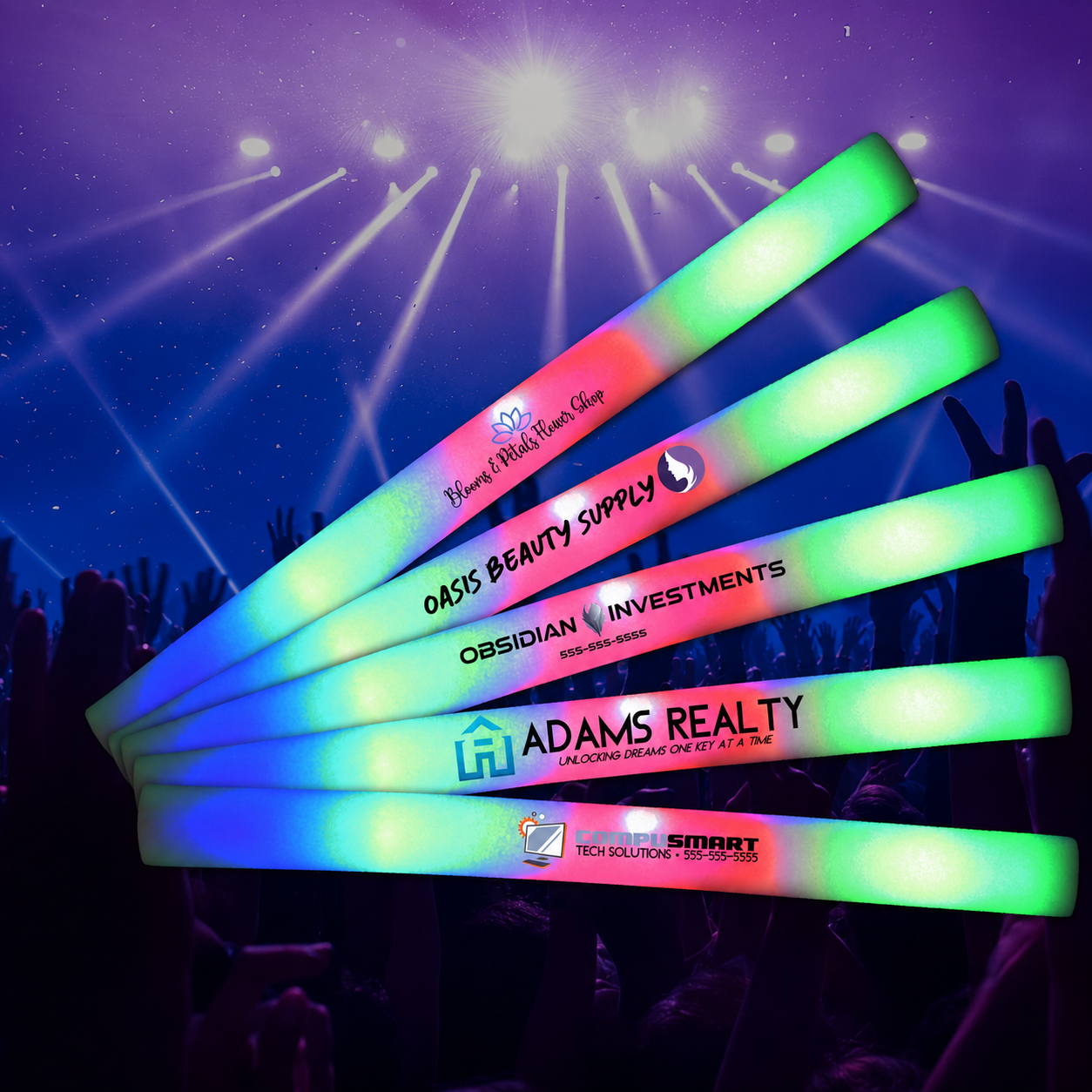 Custom Corporate Events LED Foam Sticks
